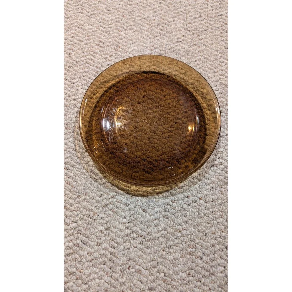 Vintage Anchor Hocking Pie Plate Amber Glass Baking Dish